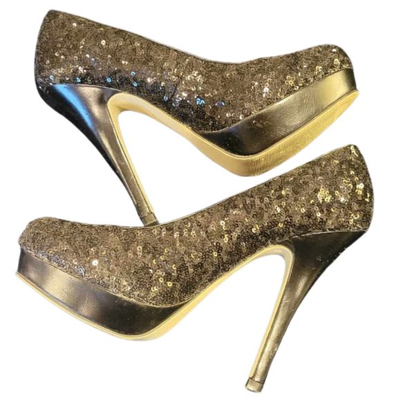 Olsenboye Black Sequin Heels - Picture 3 of 8